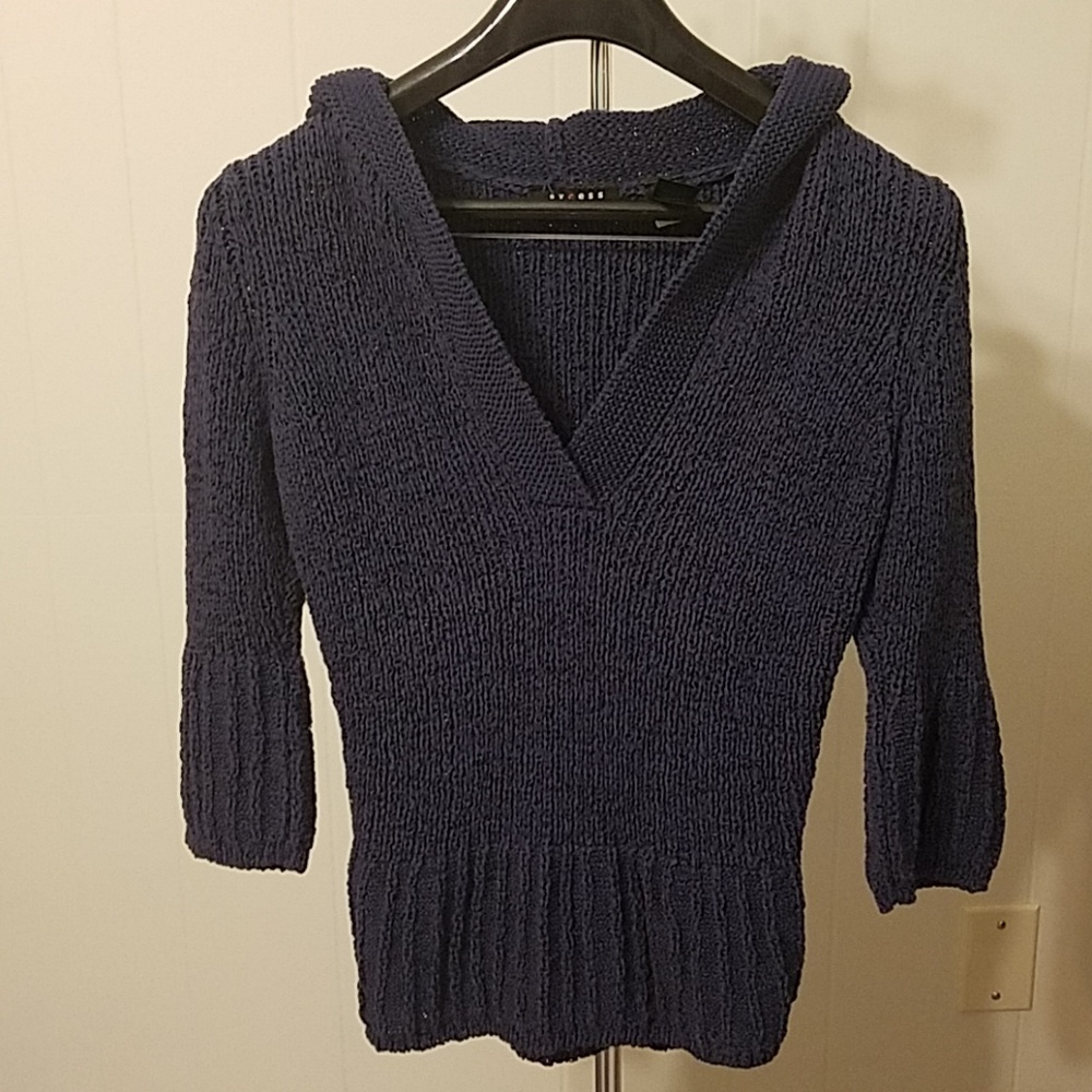 Access Hooded Knit Sweater